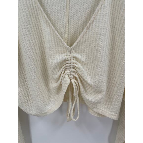 Out From Under Raye Cozy Thermal Tie-Front Top Size Medium - Picture 3 of 10